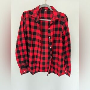 Red and black checker flannel